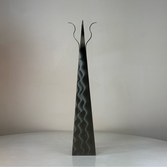 Brushed Stainless Steel Handmade Artist Post Modern Sculptural Vase Signed 2003 - Picture 6 of 11